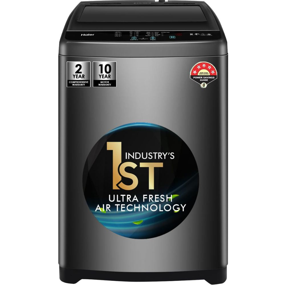 Haier 7 Kg 5 Star Fully-Automatic Top Load Washing machine (HWM70-306ES5, Black)