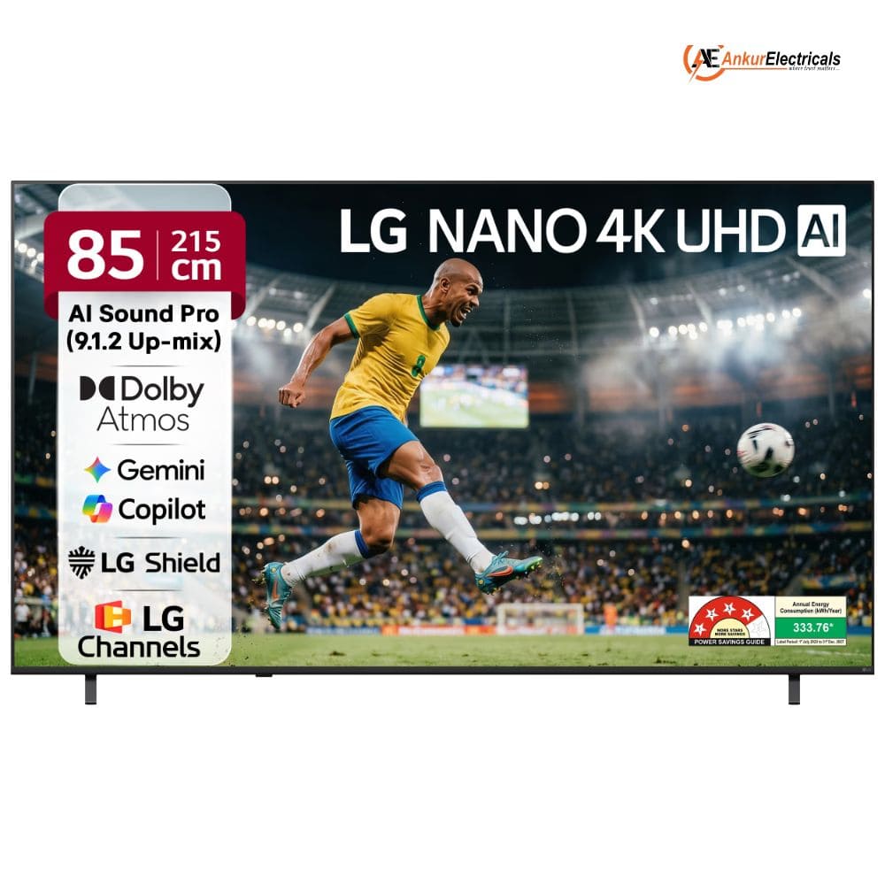 LG 85NU885BPLA, 85 Inches 4K alpha7 Gen9 AI Processor Nanocell Smart TV, Black