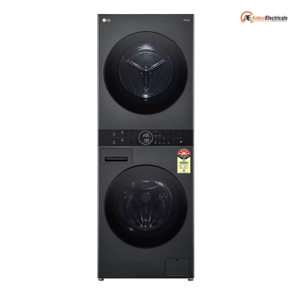 LG 13 Kg 5 Star Front Load Dual Inverter with 10kg Washer Dryer (FWT1310PB, Platinum Black)
