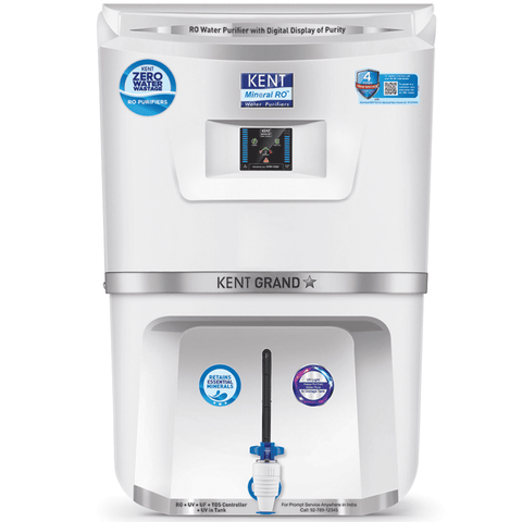 Kent Grand Star ZWW, 9 Ltrs Storage RO+UV + UF + TDS Control Water Purifier, White