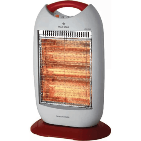 Max Star Lava deluxe, 1200 Watts Halogen Room Heater, White