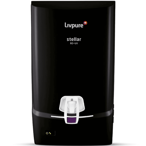 Livpure Stellar, 7 Ltrs Storage RO + UV+TDS Wall Maountable Water Purifier, Black