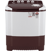 LG 8 Kg 5 Star Semi-Automatic Top Load Washing machine (P8035SRAZA, Maroon)