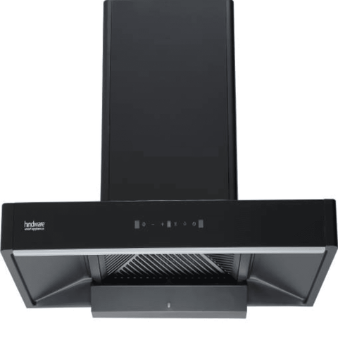 Hindware OPTIMUS BLK 90 A/CL, 90 cm 1350 m3/hr Heat Auto Clean Wall Mounted Chimney, Motion Sensor with Filterless Technology (Black)