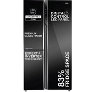 Haier HRT-683KG, 596 Ltrs 3 Star Inverter Frost Free Triple Door Side by Side Refrigerator, Inox Marine