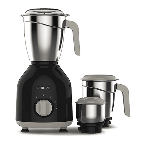 Philips HL7757/00 750 Watt Mixer Grinder 3 Stainless Steel Multipurpose Jars (Black)