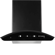 Faber MAGNUS 3D HC SC FL BK, 60 cm 1500 m3/hr Heat Auto-Clean Wall Mounted Kitchen Chimney (Black)