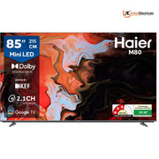 Haier H85M80FUX, 85 Inches 4K Ultra HD Mini LED Smart TV, Black