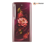 LG 224 Ltrs, 3 Star Direct Cool Single Door Refrigerator (GL-D2336YARW.DRWZEBN,Red Water Lily)