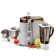 Sujata 900 Watts Mixer Grinder with 3 Jars 1 Blender (Maxima, Black)