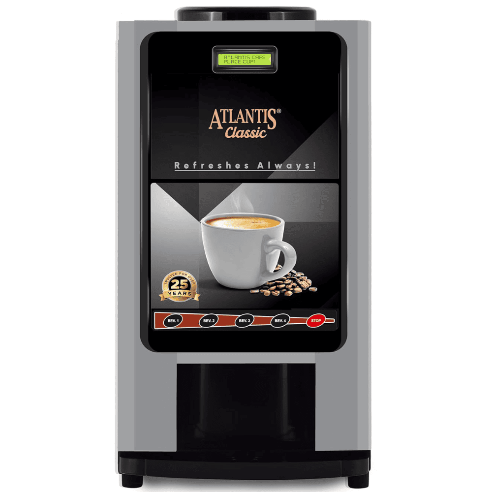 Atlantis 3 Liters Instant Tea Coffee and Milk Beverages Maker Vending Machine, Cafe Classic 3 Line, Black