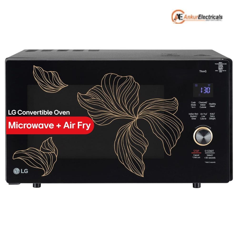 LG 28 Ltrs Convertible Charcoal Microwave Oven (MJEN286UGWF,Black)