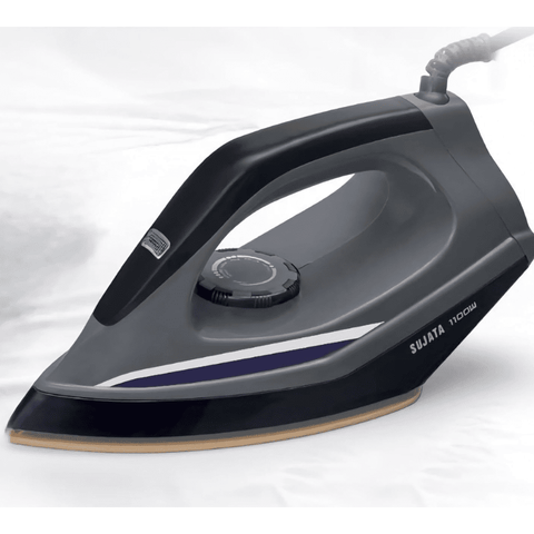 Sujata 1100 Watts Heavy Weight Steel Dry Iron (Airona, Black)