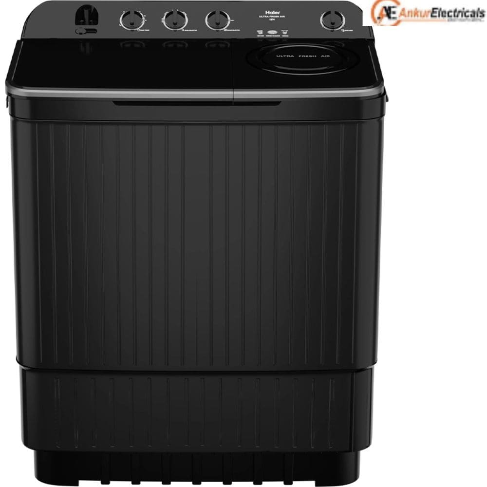 Haier 12 Kg 5 Star Semi-Automatic Top Load Washing Machine (HTW120-196BK,Black)