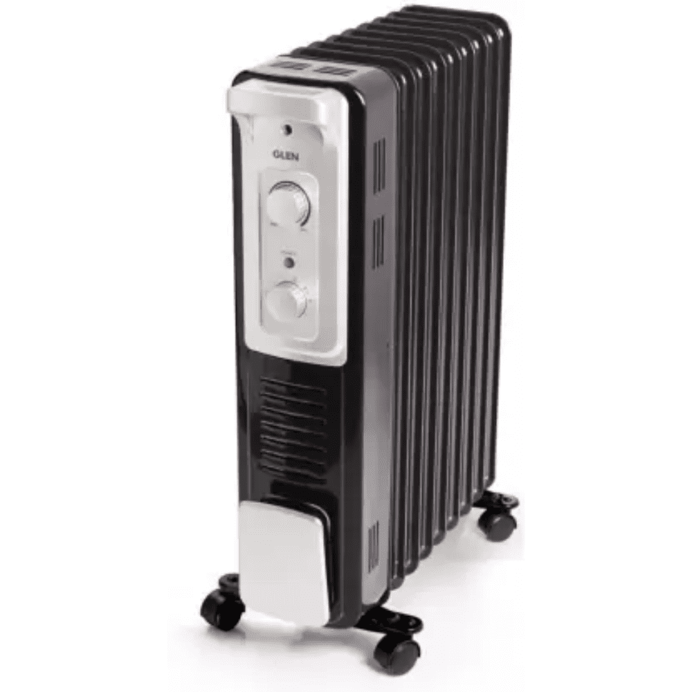 Glen 9 Straight Fins, 2400 Watts Oil Filled Radiators Room Heater (OFR9, Black)