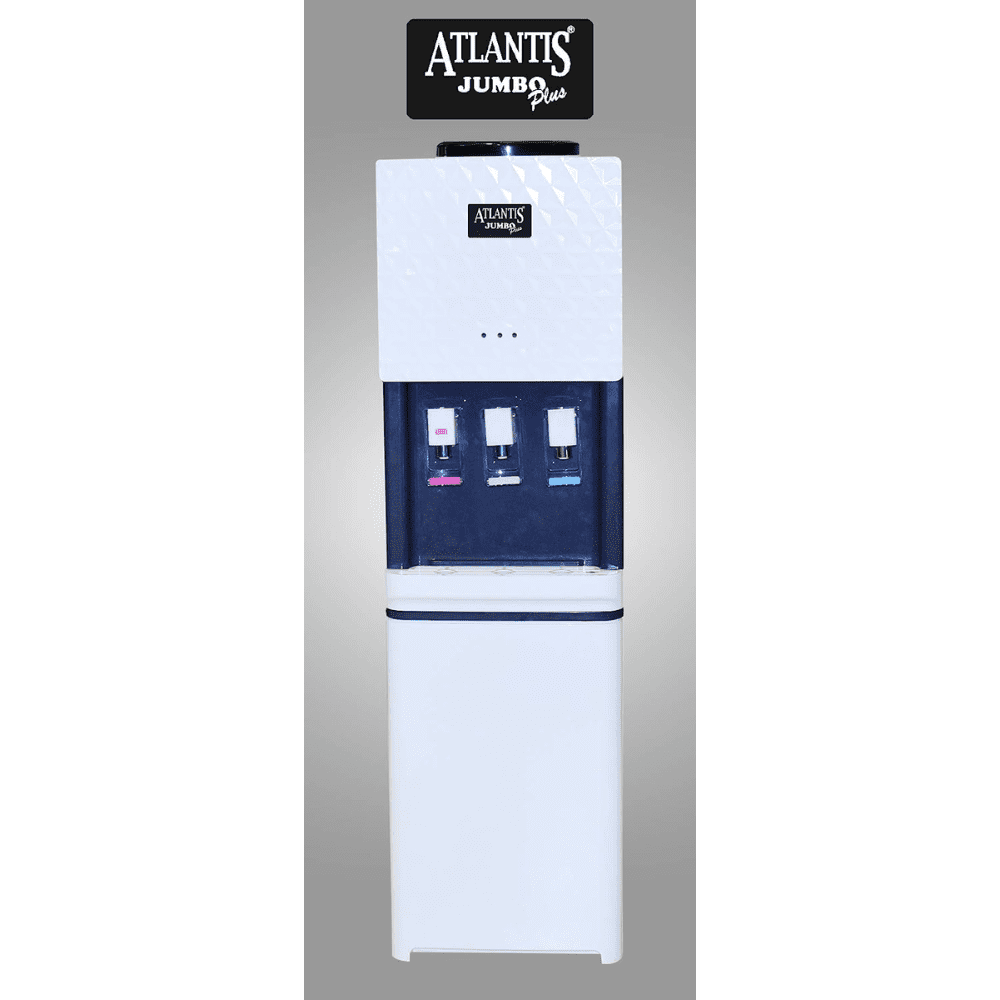 Atlantis 8 Liters Hot Cold & Normal Large Floor Standing Water Dispenser, Jumbo Plus, White