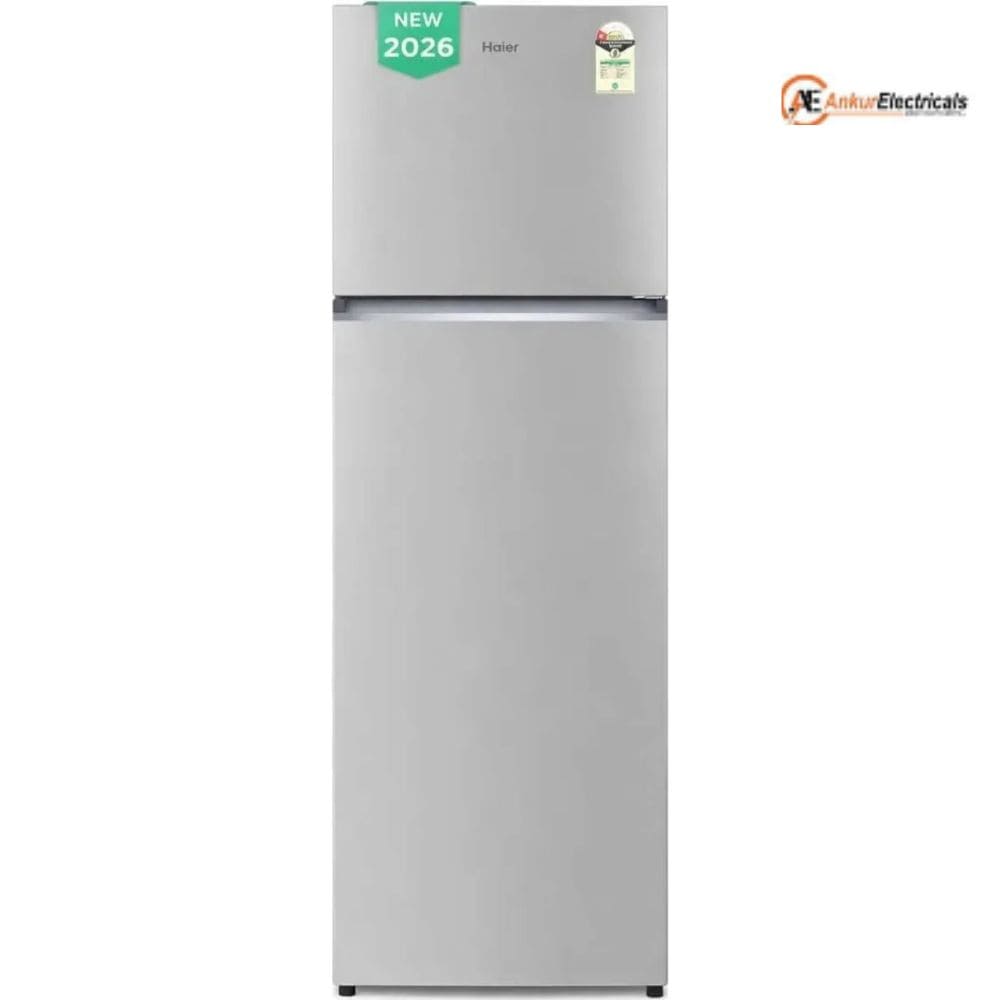 Haier 240 Ltrs, 1 Star Frost Free Double Door Top Mount Refrigerator (HRF 2901EMSA P, Moon Silver)