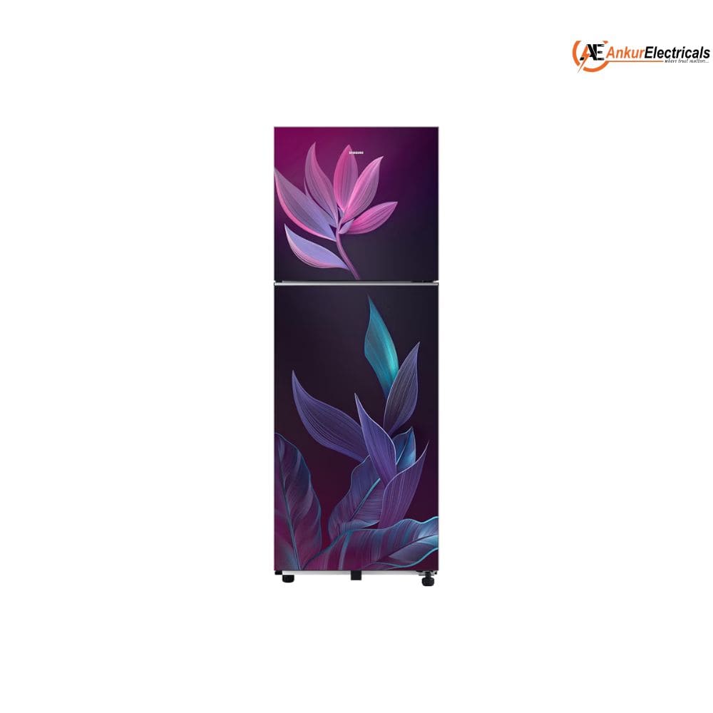 Samsung 236 Ltrs, 2 Star Digital Inverter Frost Free Double Door Refrigerator (RT40H28U2PRHL, Paradise Bloom Purple)