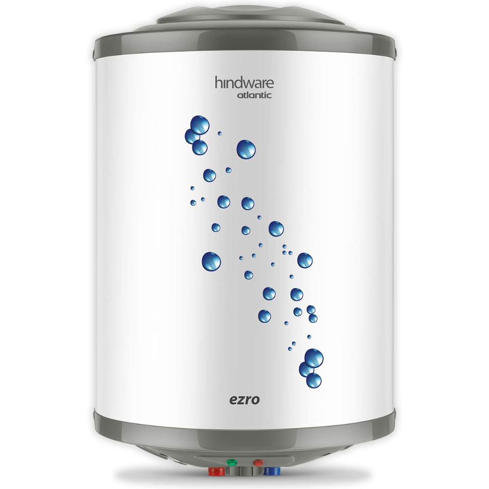 Hindware 15 Ltrs Vertical Storage, 5 Star Wall Mounting Water Heater Geyser (EZRO 15L, White)