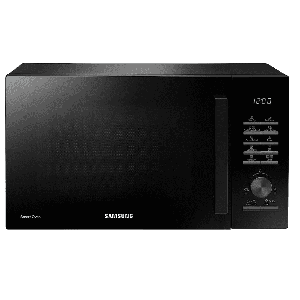 Samsung 28 Ltrs Stainless Steel Convection Microwave Oven with Moisture Sensor (MC28A5145VK,Black)