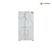 LG 650 Litres 3 Star Inverter Frost Free Side by Side Refrigerator (GL-B257DUW3,Ultra Glam White)