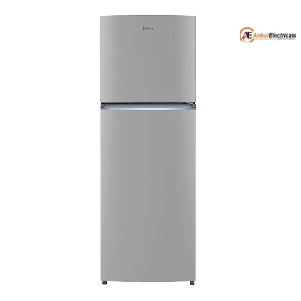 Haier 240 Ltrs, 2 Star Frost Free Double Door Refrigerator (HRF 2902IEMSA P,Moon Silver)