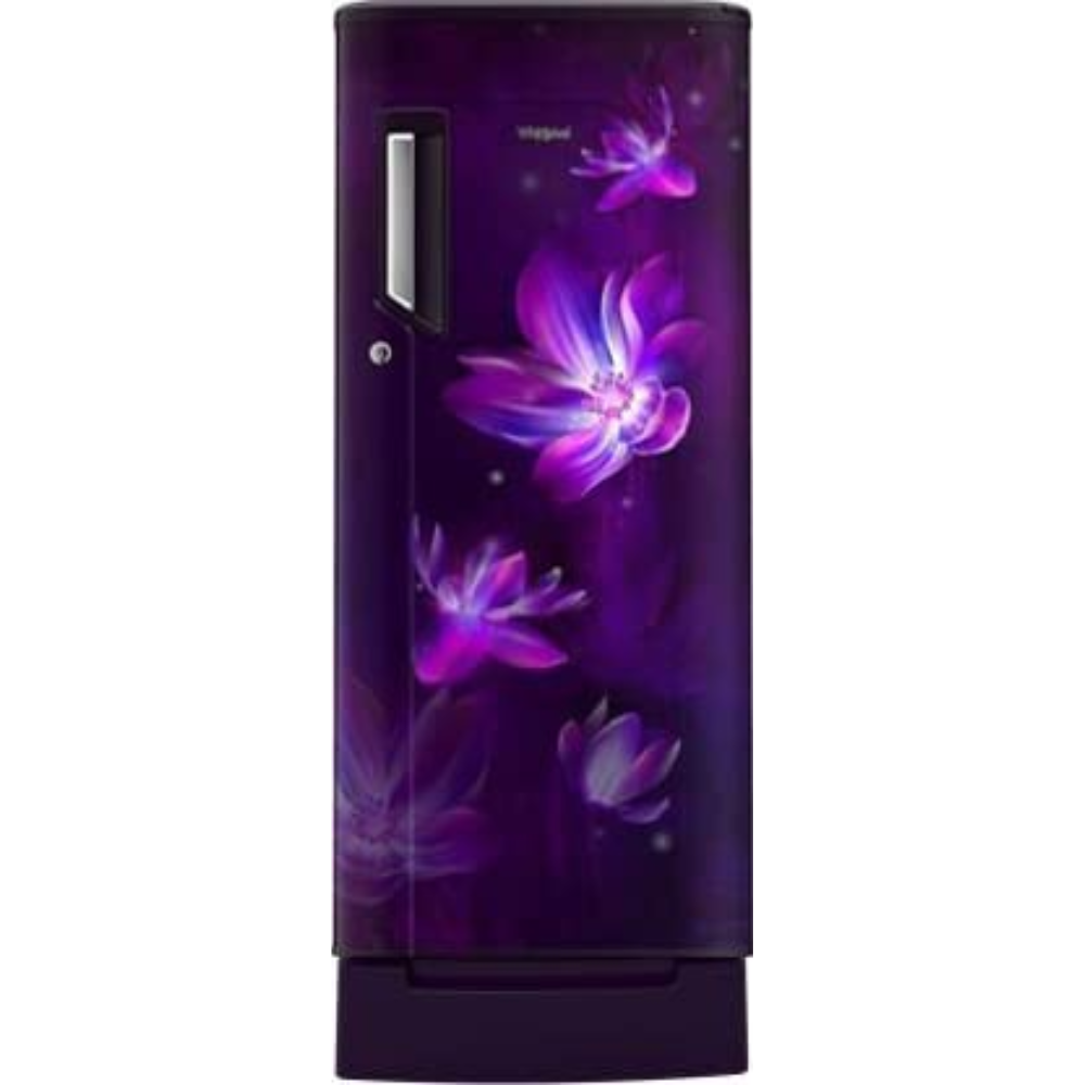 Whirlpool 215 IMPC Roy 3S, 192 Ltrs 3 Star Inverter Direct Cool Single Door Refrigerator, Purple Flower Rain