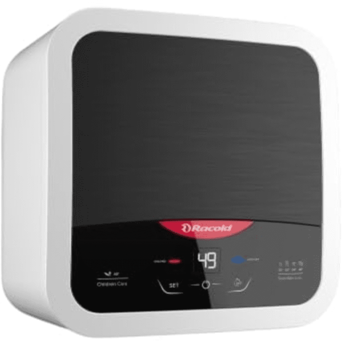 Racold 15 Ltrs Vertical Storage, 5 Star Water Heater Geyser (OMNIS 15 DG 2KW B, Black & White)
