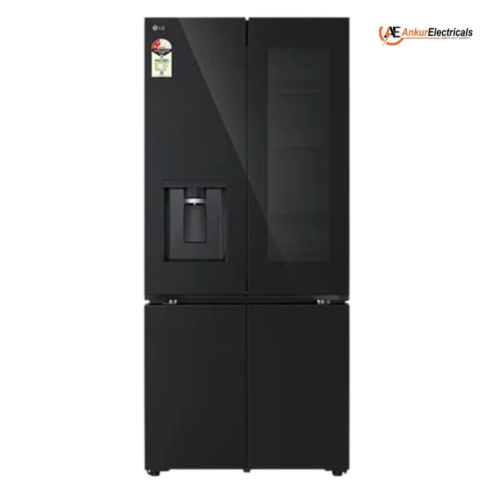 LG 610 Ltrs, 2 Star Convertible French Door Refrigerator (GV K25FFGFB, Black Glass)