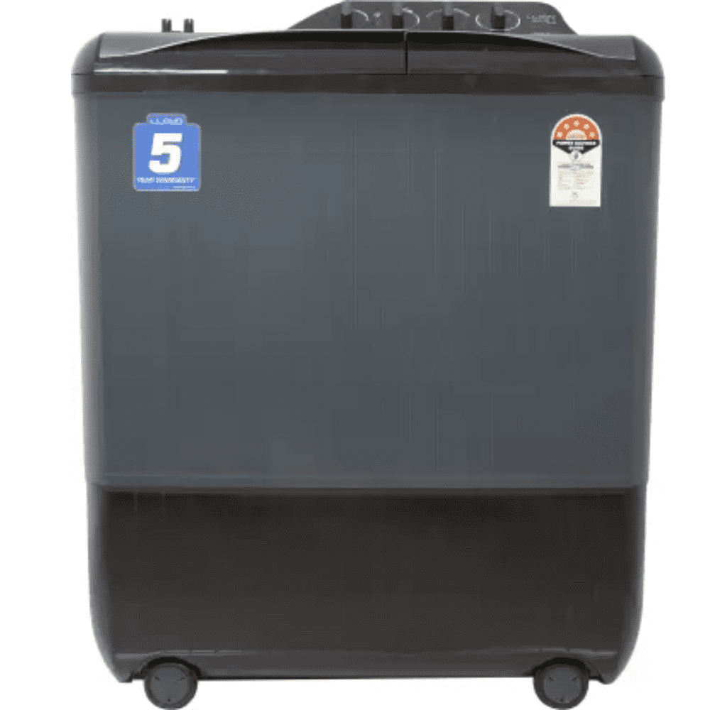 Lloyd 9 Kg 5 Star Semi-Automatic Top Load Washing machine (GLWMS90HSGEX, Silver & Grey)