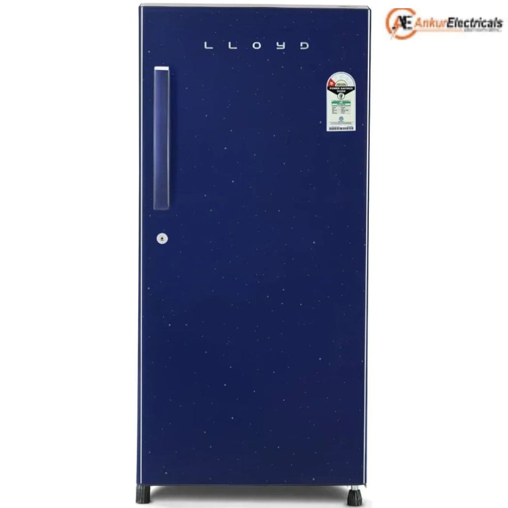 Lloyd 175 Ltrs, 1 Star Direct Cool Single Door Refrigerator (GLDG191ABBCF,Blink Blue)