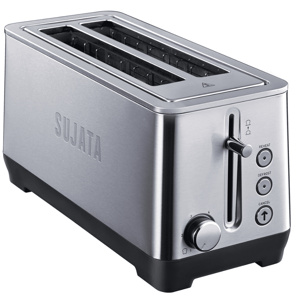 Sujata 900 Watts Electric Serve Toaster with 4 slice (PT12, Black)