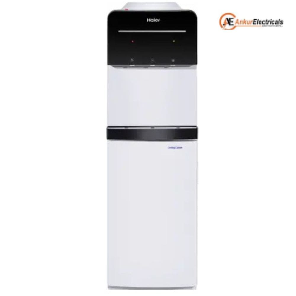 Haier HWD-3MPFMR, 3.35 Ltrs Hot and Cold Floor Mounted Refrigerator Water Dispenser, White & Black