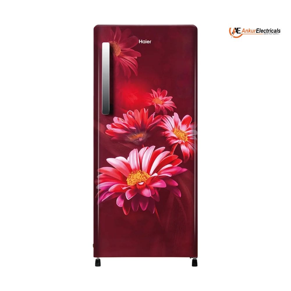 Haier 190 Ltrs, 2 Star Direct Cool Single Door Refrigerator (HRD 2113CRHA N, Red Hilton)