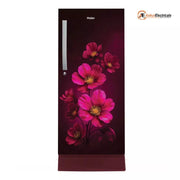 Haier 215 Ltrs, Direct Cool Single Door Refrigerator with Base Drawer 5 Star Red Xsenia, HRD 2355PRXA P