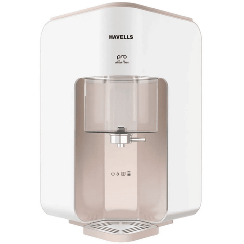 Havells Pro, 7 Ltrs RO+UV+Copper+Zinc+Minerals Wall Mountable Water Purifier, White & Beige