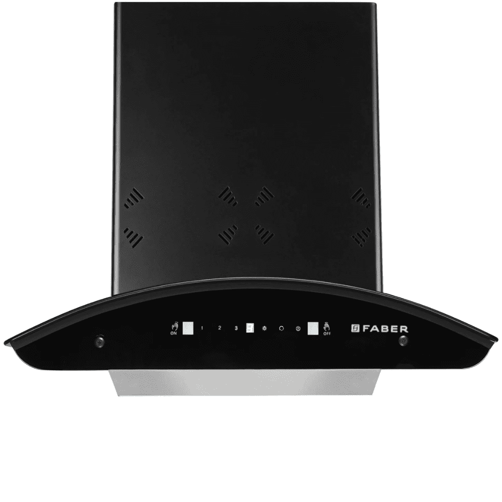 Faber ELLORA 3D IN HC SC BF, 60 cm 1400 m3/hr Autoclean Remote control Chimney Filterless Technology (Black)