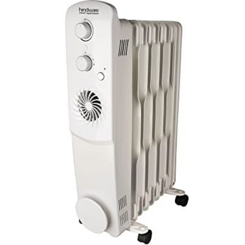 Hindware Atlantic VELDA 13 Fins, 2900 Watts Oil Filled Radiator Room Heater with PTC Fan, Black