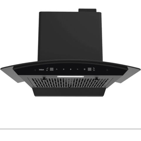 Hindware HOOD EVITA AUTOCLEAN 60, 60 cm 1200 m3/hr Auto Clean Wall Mounted Chimney, Aiflow Filterless Technology (Black)