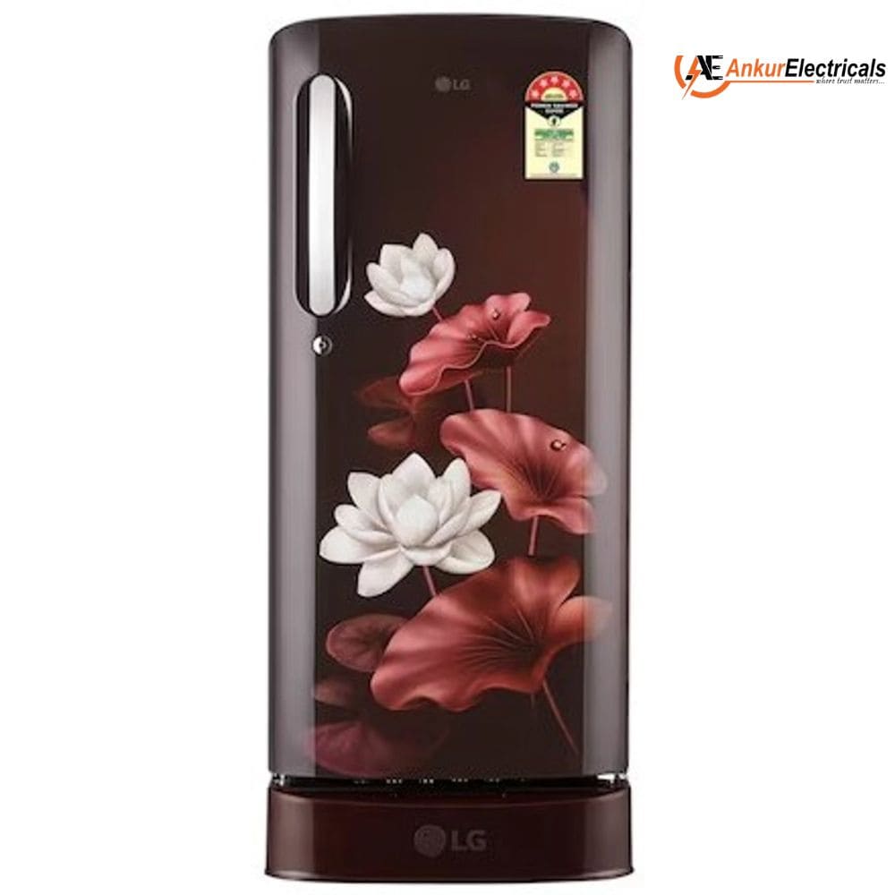 LG 185 Ltrs, 5 Star Direct Cool Single Door Refrigerator (GLD1956ZASL, Scarlet Lotus)