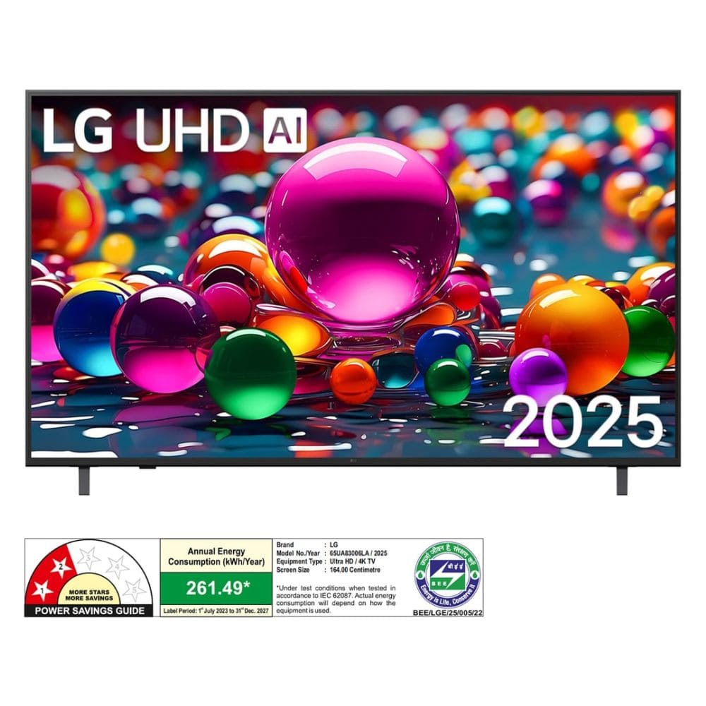 LG 65UA83006LA, 65 Inches 4K Ultra HD Smart LED TV, Black