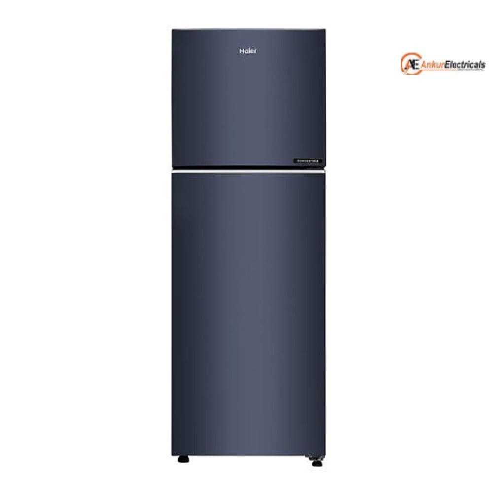 Haier 268 Ltrs, 2 Star Frost Free Double Door Frost Free Top Mount Refrigerator (HRF 3182IBNSA P,Nickel Steel)