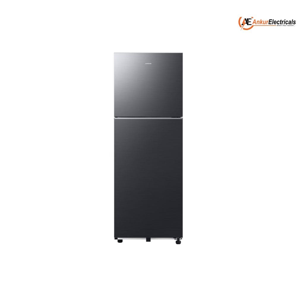 Samsung 236 Ltrs, 2 Star Digital Inverter Frost Free Double Door Refrigerator (RT40H28U2FHL, Black Caviar Matt)
