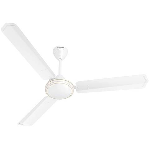 Havells Thrill Air, 1200mm 3 Blade Aluminium Ceiling Fan, Button Control (White)