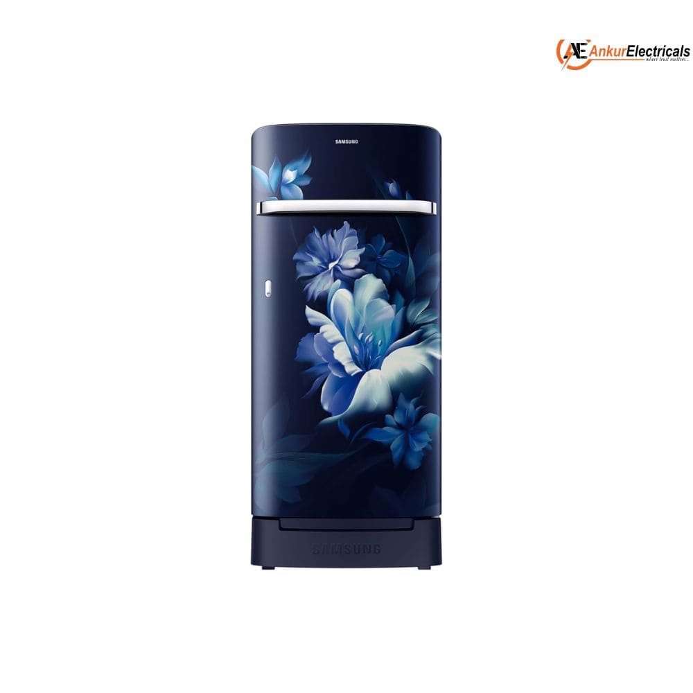 Samsung 189 Ltrs, 4 Star Digital Inverter, Direct Cool Single Door Refrigerator (RR21H2H24UZ, Midnight Blossom Blue)