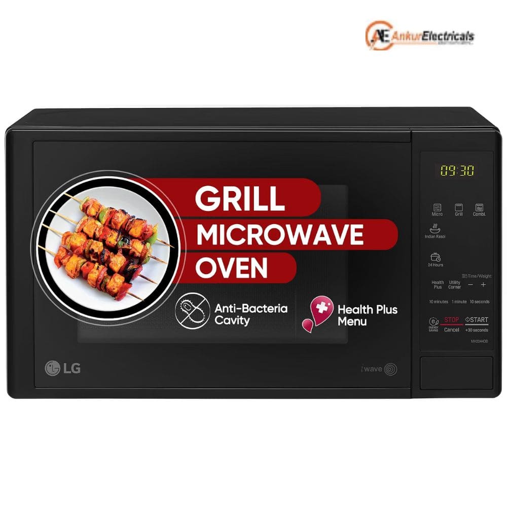LG 20 Ltrs Grill with Glass Door Microwave Oven All in One Charcoal (MH2044DB,Black)