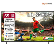 LG 65QNED70BLA, 65 Inches 4K alpha7 Gen9 AI Processor QLED TV, Black