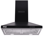 Inalsa SMASH60 BK BF INALSA, 60 cm 1050 m3/hr Auto Clean Filterless Wall Mounted Chimney (Black)