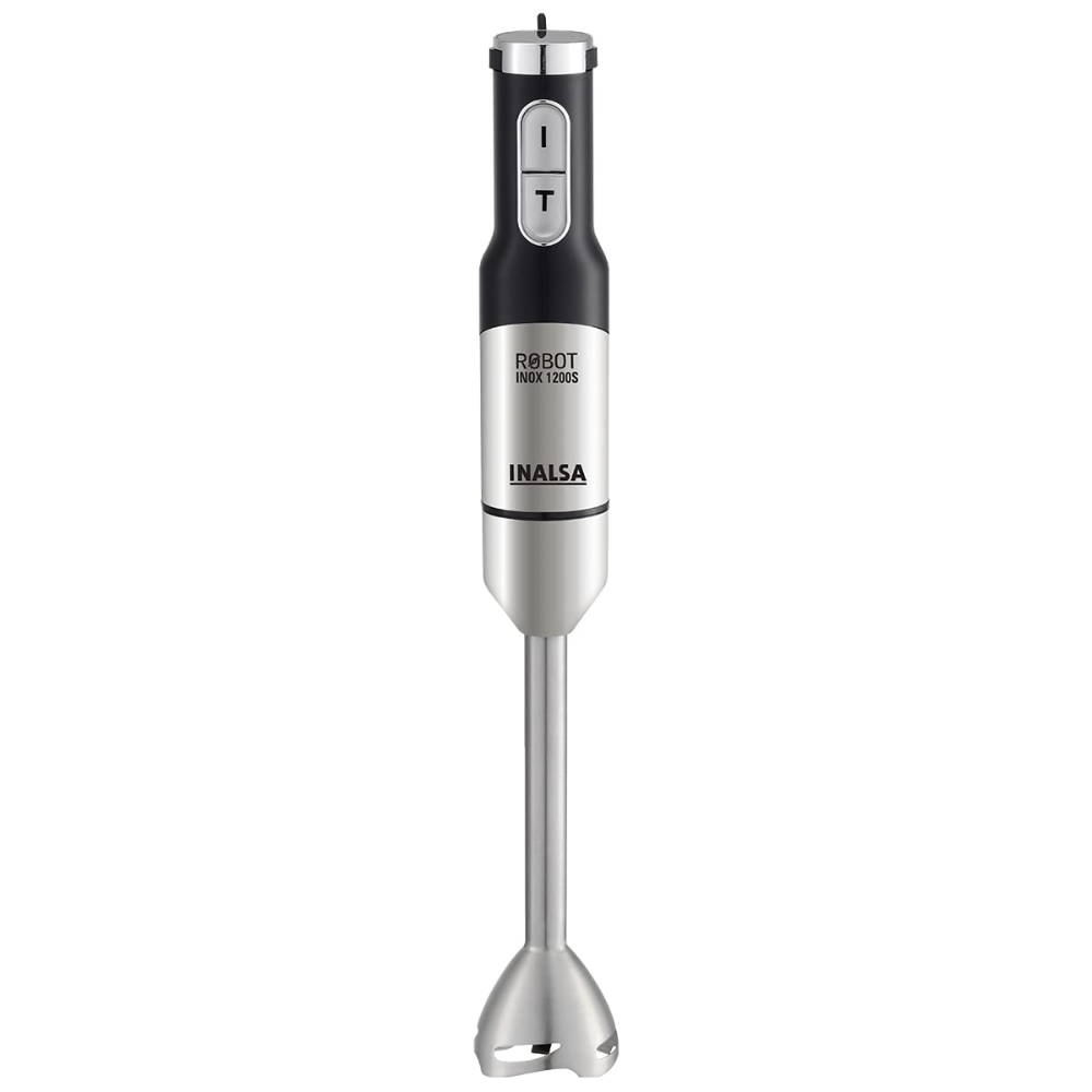 Inalsa Classique, 1200 Watts Stainless Steel Stem Hand Blender (Black&White)