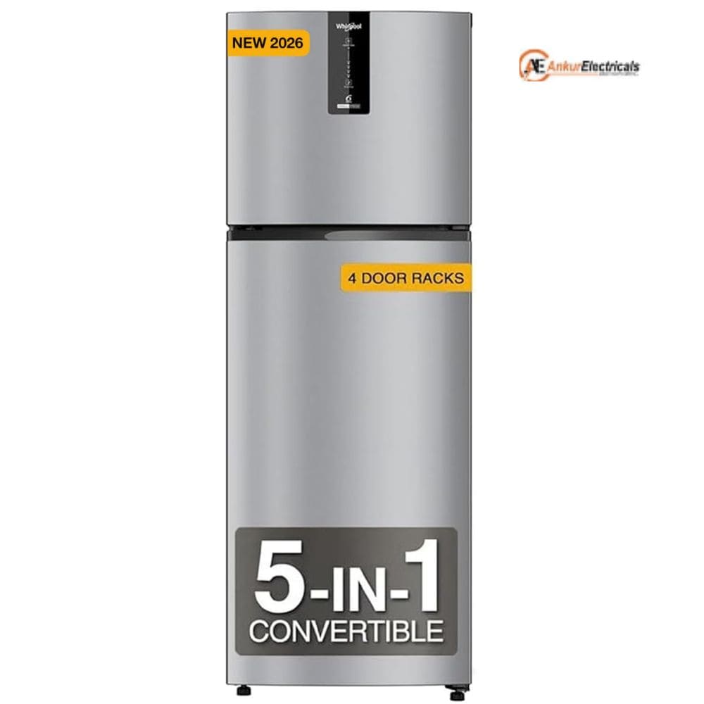 Whirlpool 327 Ltrs, 3 Star Convertible Frost Free inverter Double Door Refrigerator (IF INV 375 ILLUSIA STEEL 3S)